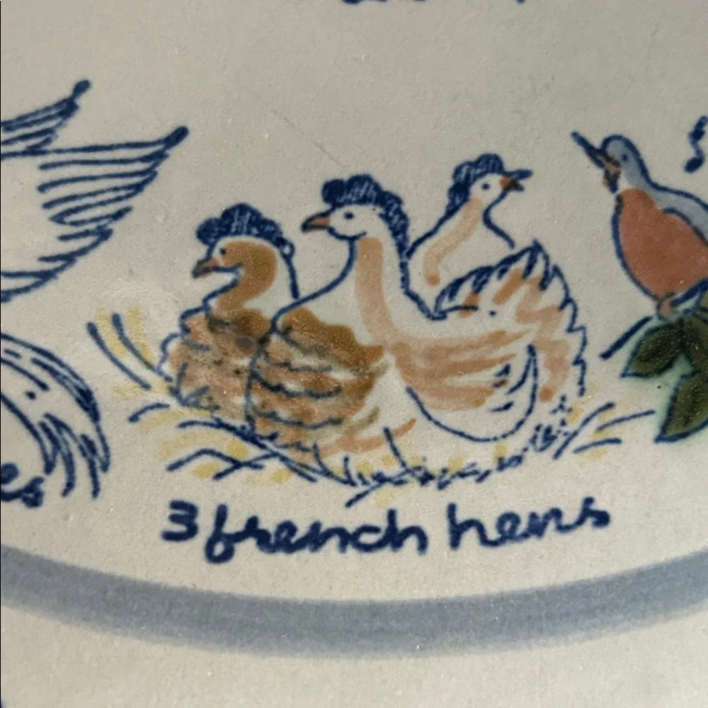 Vintage Louisville Stoneware - The Twelve Days of Christmas Decorative Plate